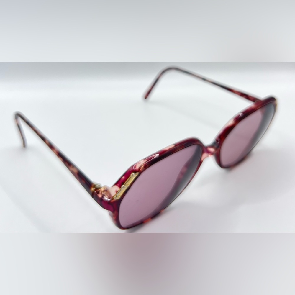 Vintage Marchon Kayla Brown Gold Oval Sunglasses Frames Only